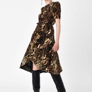 Isabel Marant Ulia Leopard Print Midi Dress